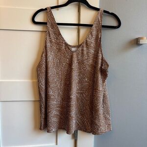Nic + Zoe XXL brown print cami tank sleeveless blouse new with tags $118
